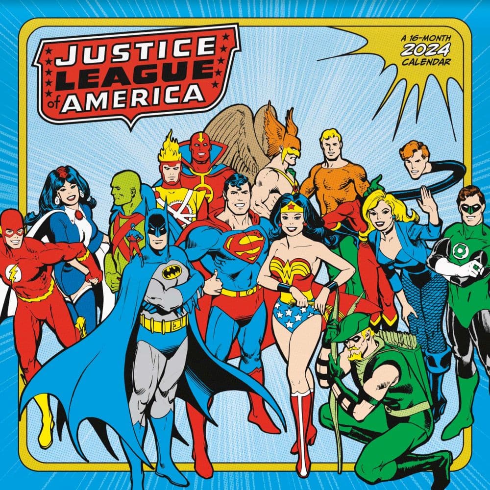 Justice League Classic 2024 Wall Calendar