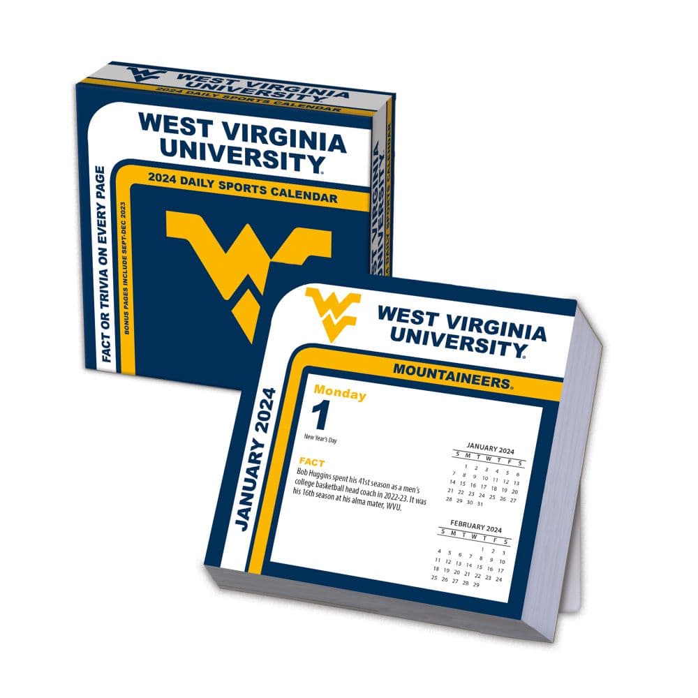 COL West Virginia Mountaineers 2024 Desk Calendar