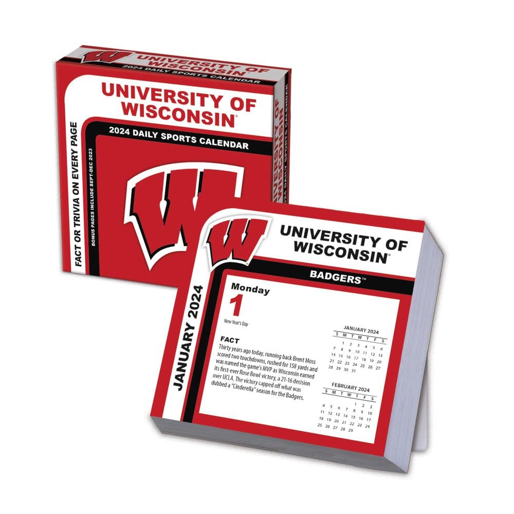 COL Wisconsin Badgers 2024 Desk Calendar