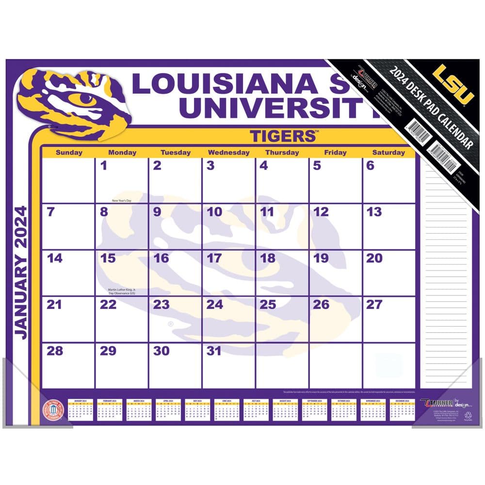 LSU Tigers 2024 Desk Pad