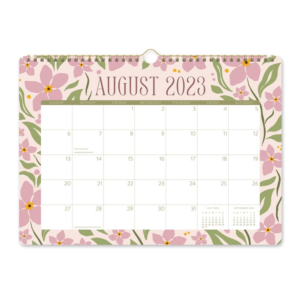 Flower Market Deluxe Spiral 2024 Wall Calendar