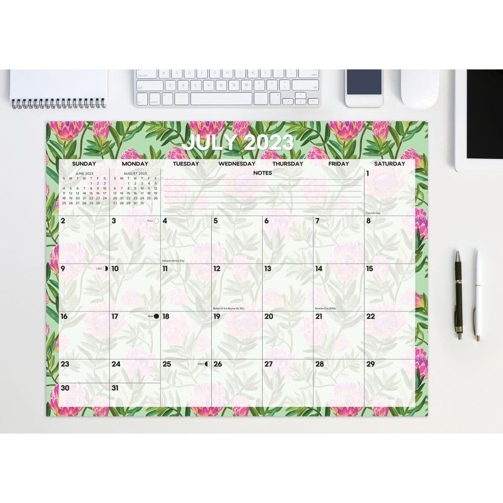 Bold Blossoms 2024 Academic Desk Pad