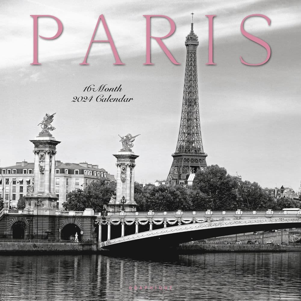 Paris B&W 2024 Wall Calendar