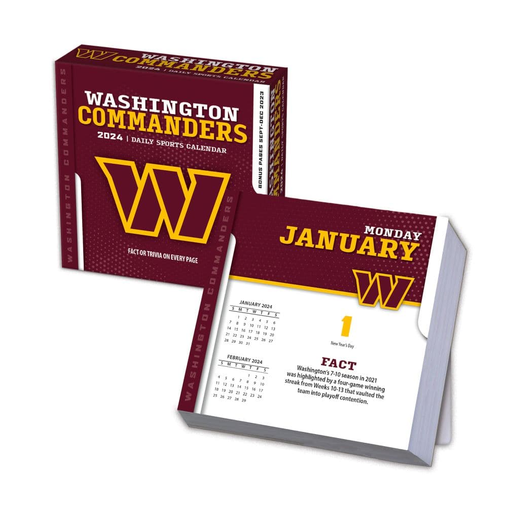 NFL Washington Football Team 2024 Desk Calendar