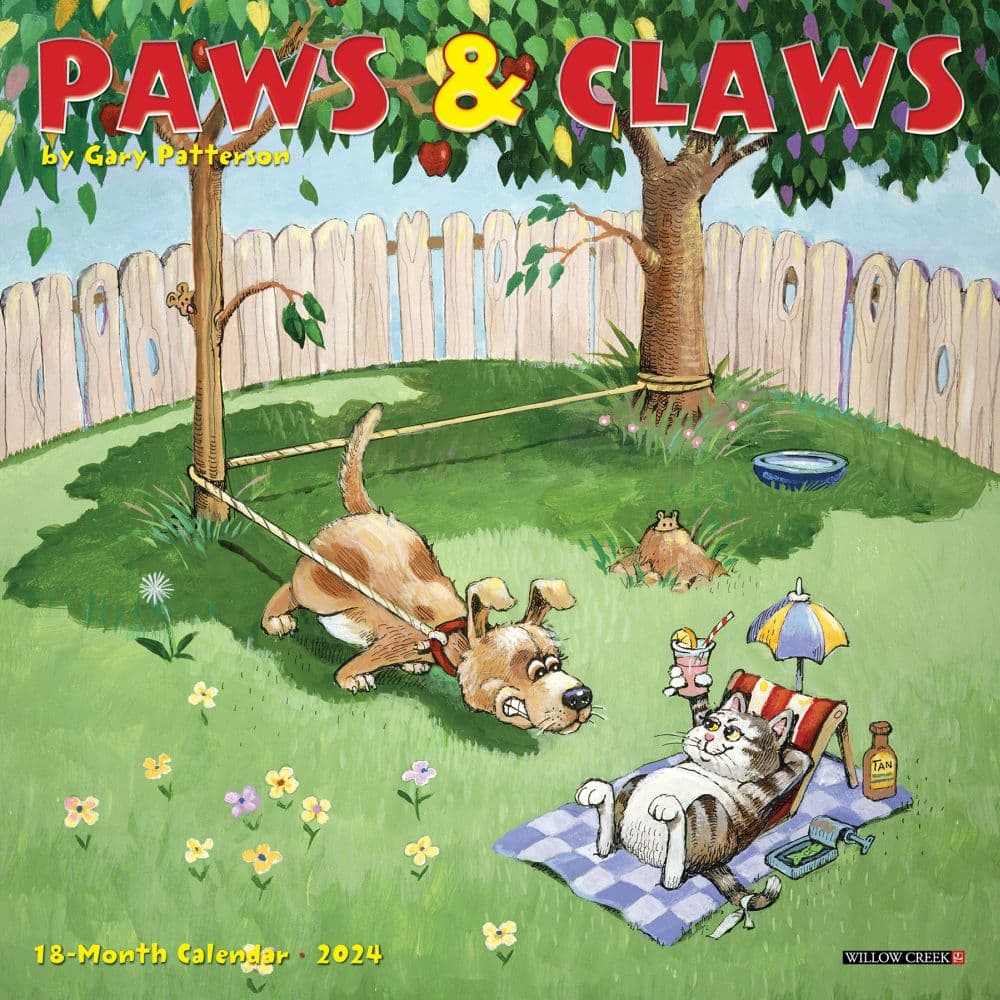 Patterson Paws and Claws 2024 Mini Wall Calendar