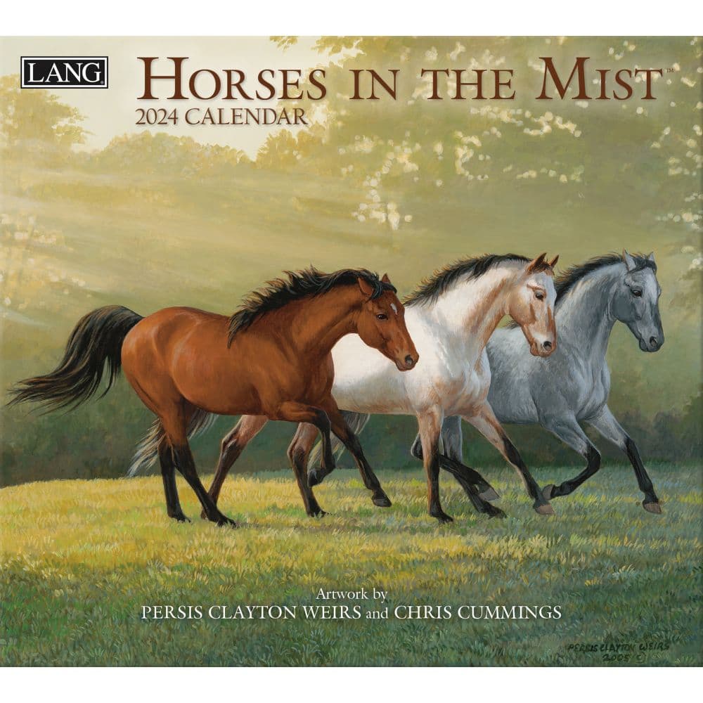 Horses In The Mist 2024 Wall Calendar