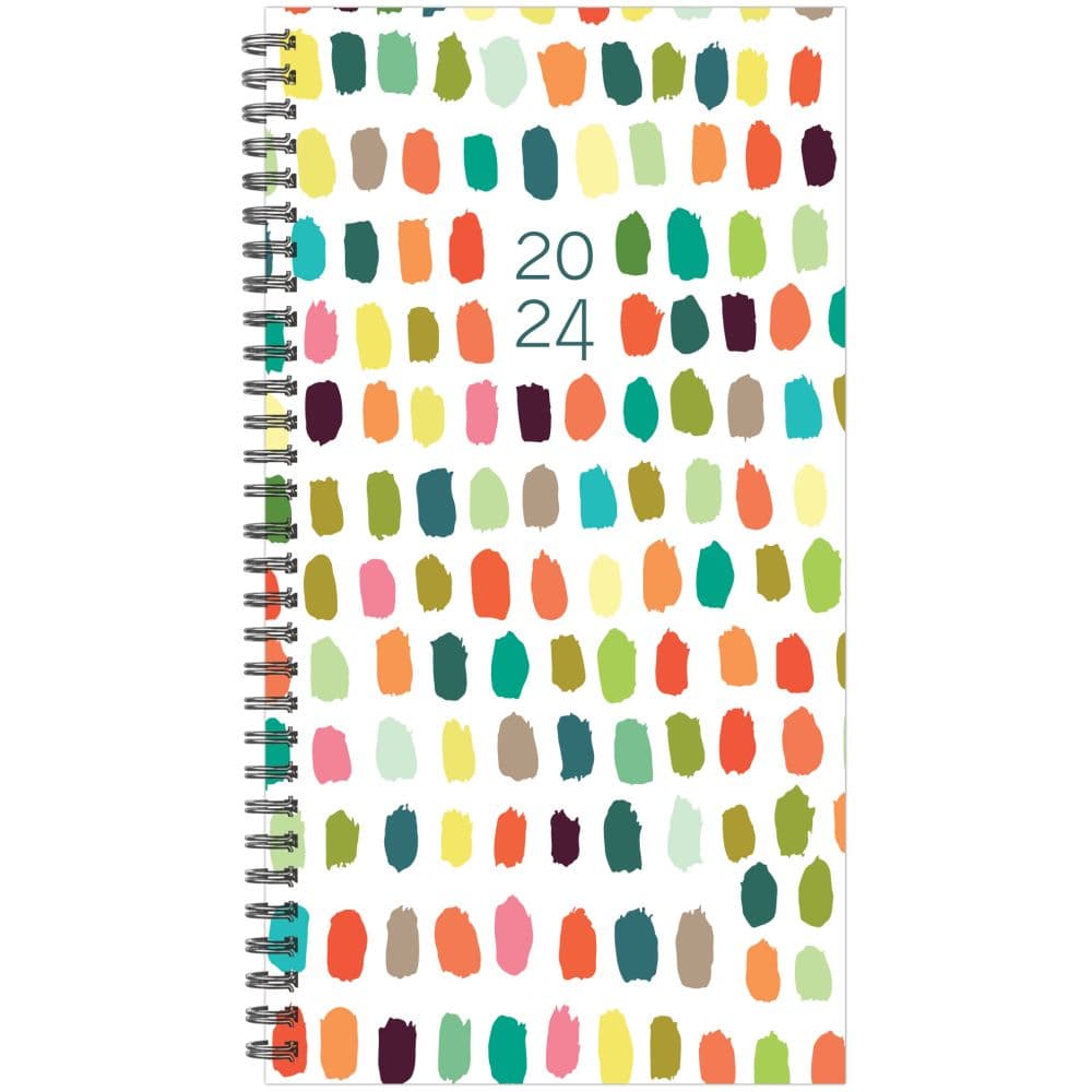 Happy Dot Spiral 2024 Pocket Wall Calendar