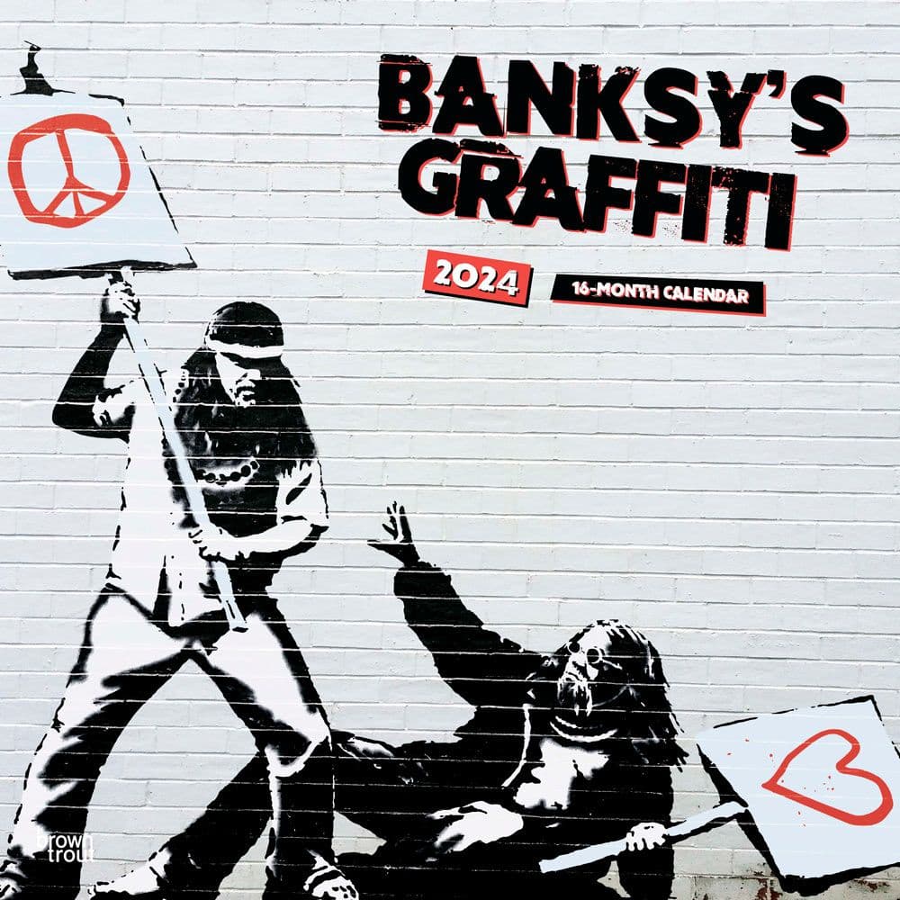 Banksys Graffiti 2024 Wall Calendar