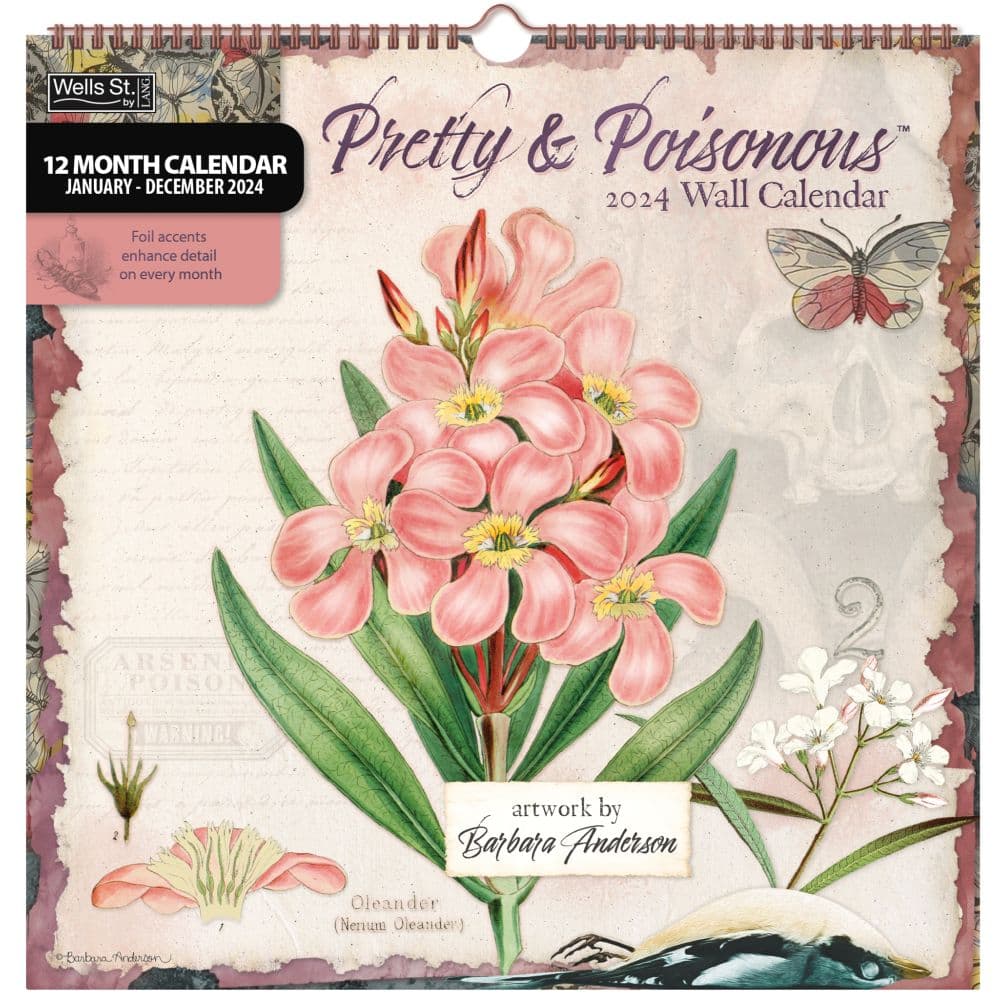Pretty and Poisonous 2024 Wall Calendar