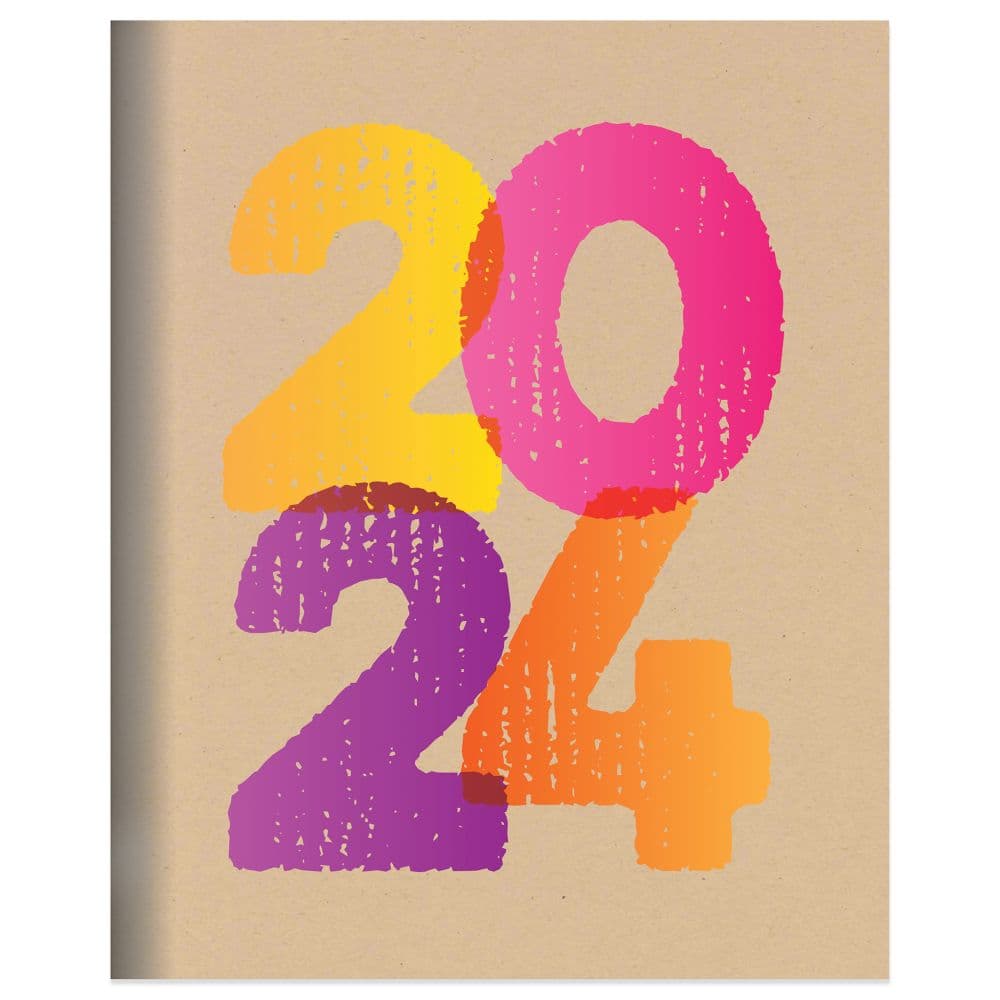 Kraft Stamped Med Monthly 2024 Planner