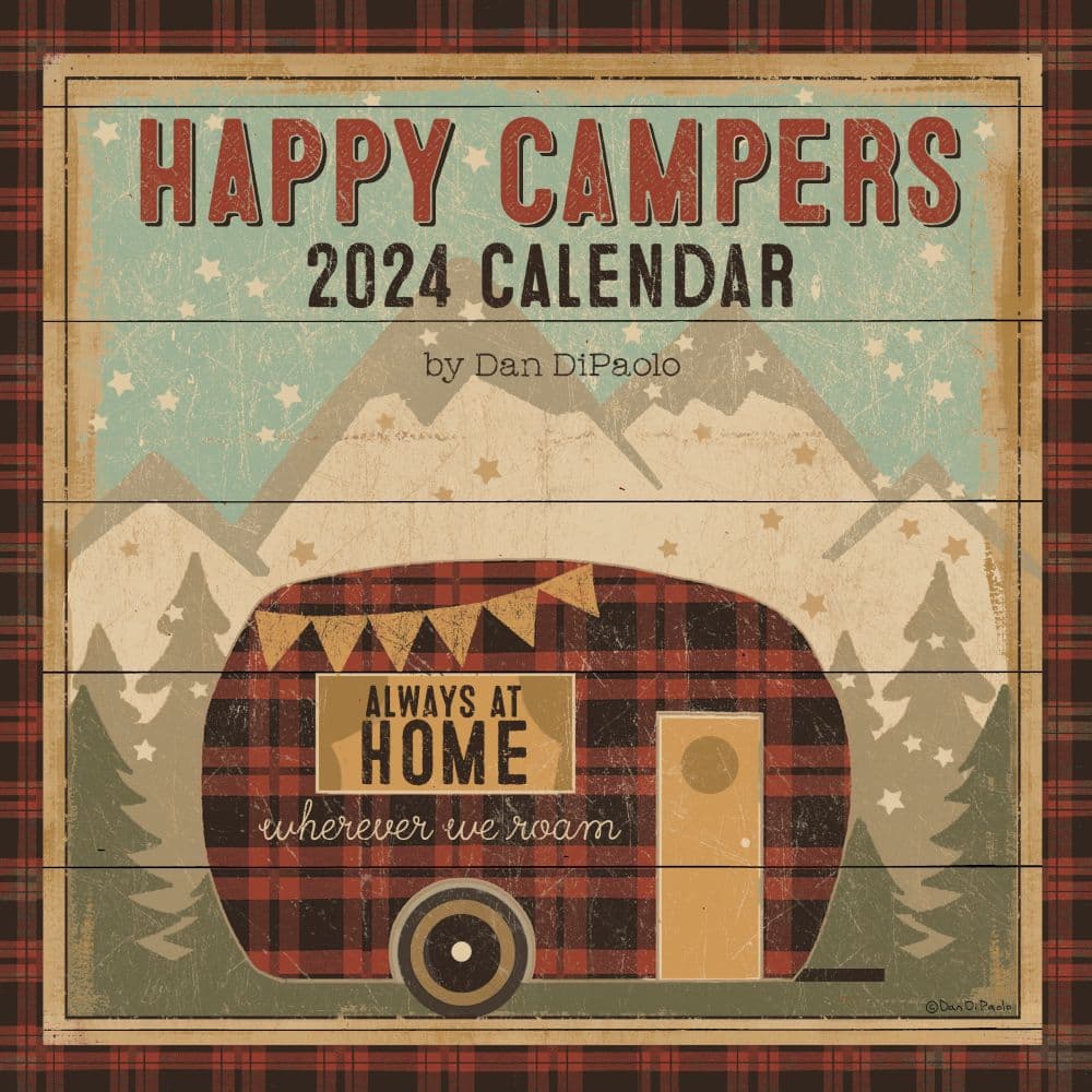 Happy Campers 2024 Wall Calendar