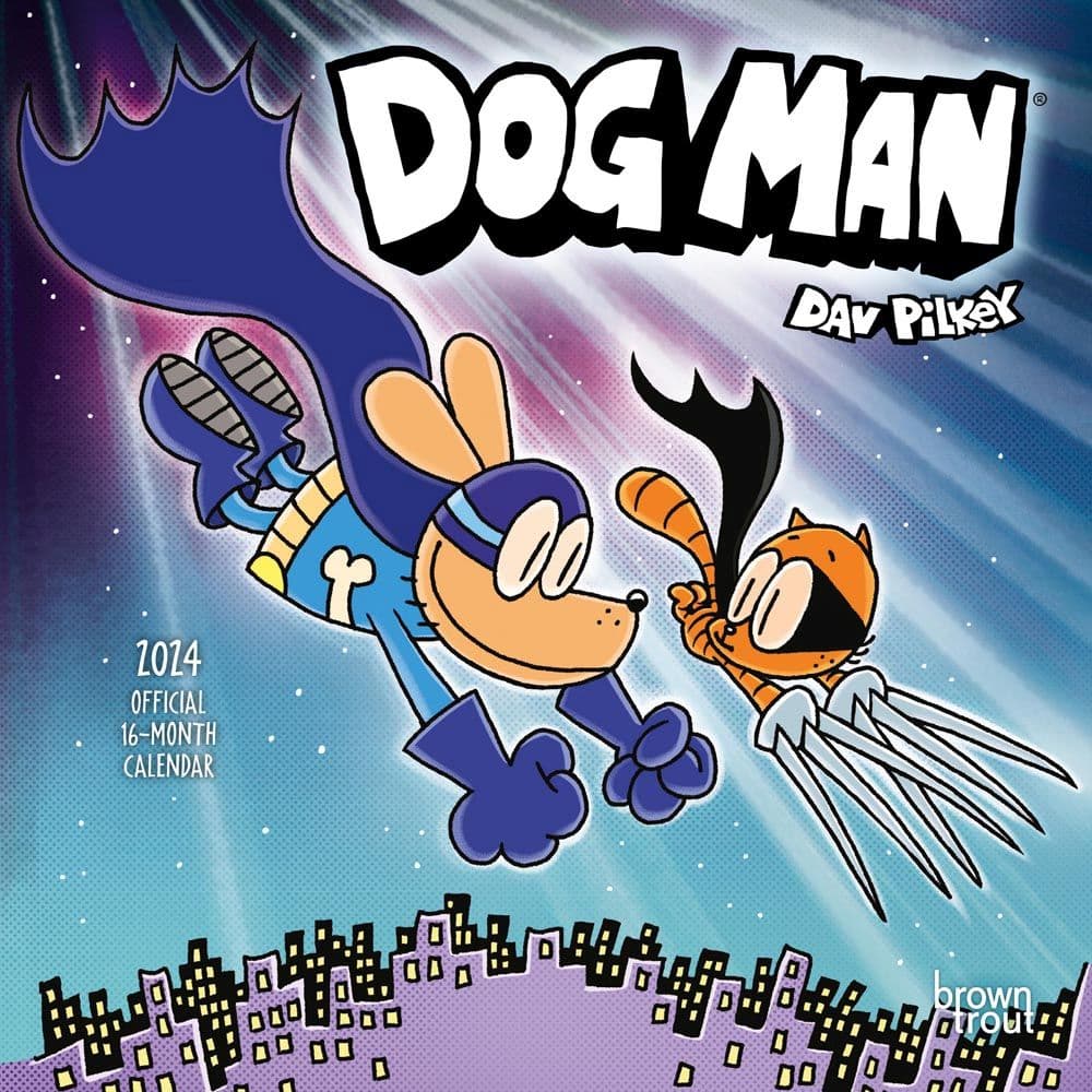 Dog Man 2024 Mini Wall Calendar