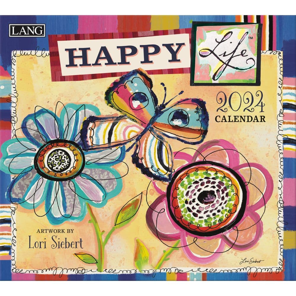 Happy Life 2024 Wall Calendar