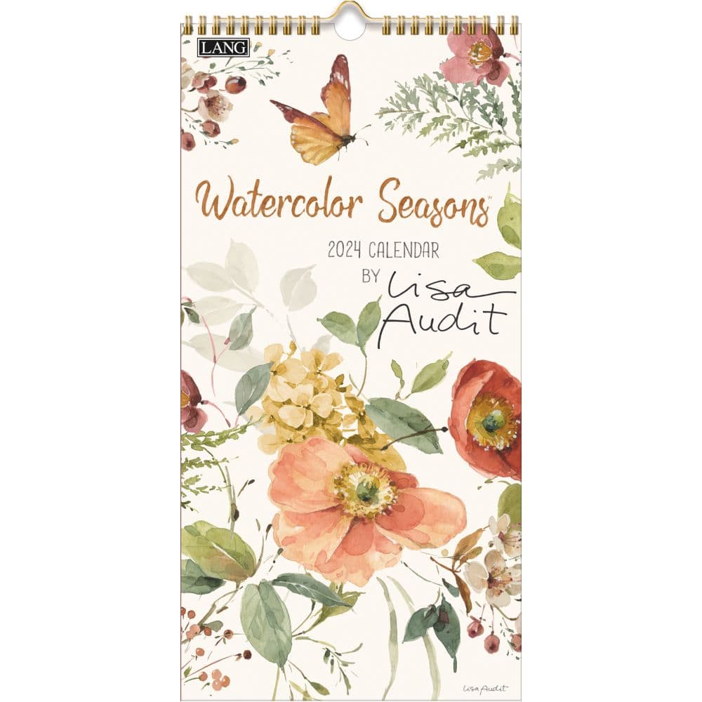 Watercolor Seasons Vertical 2024 Wall Calendar