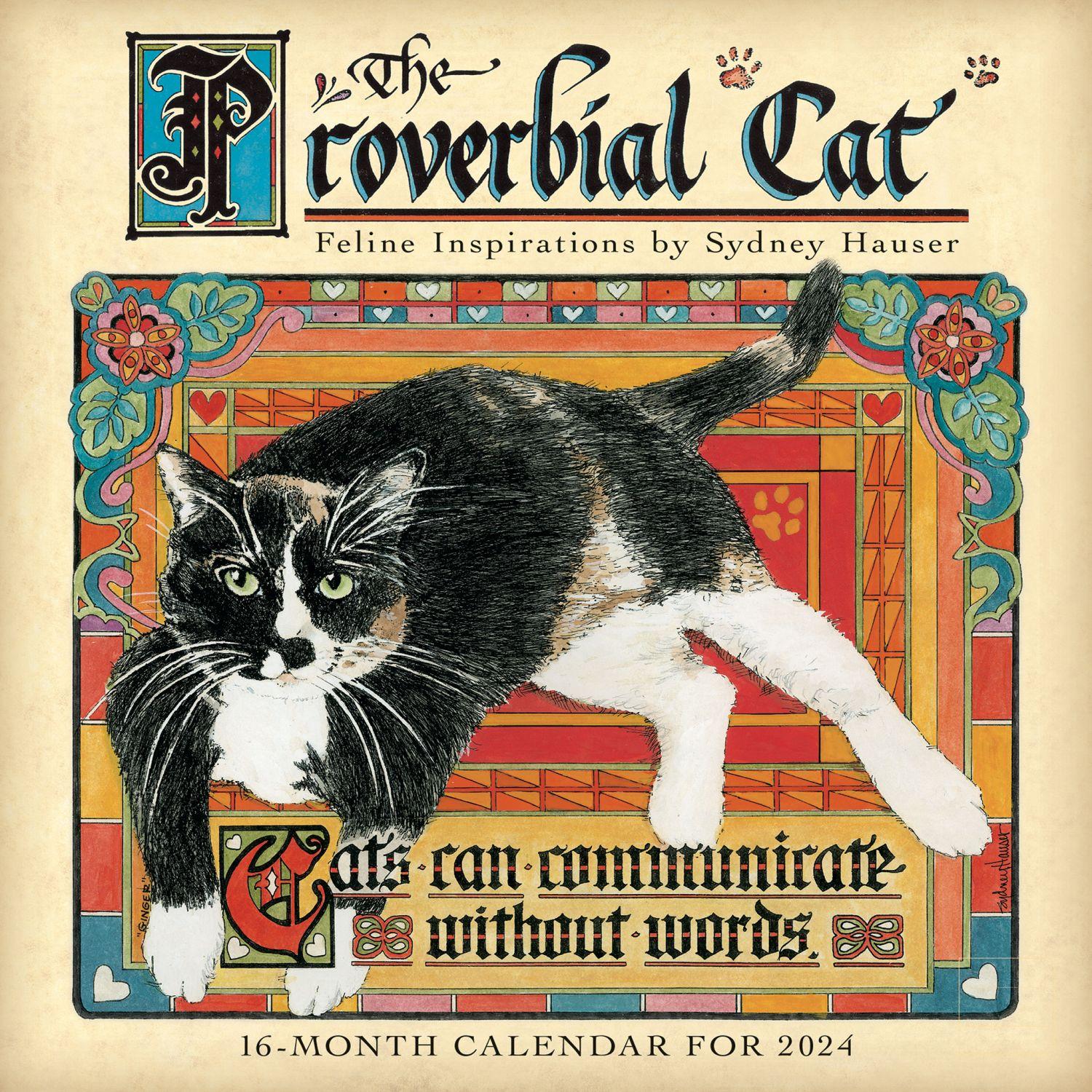 Proverbial Cat 2024 Wall Calendar