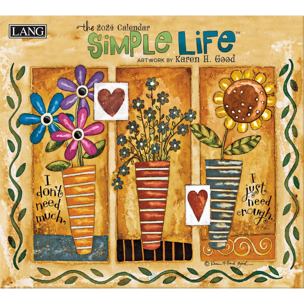 Simple Life 2024 Wall Calendar