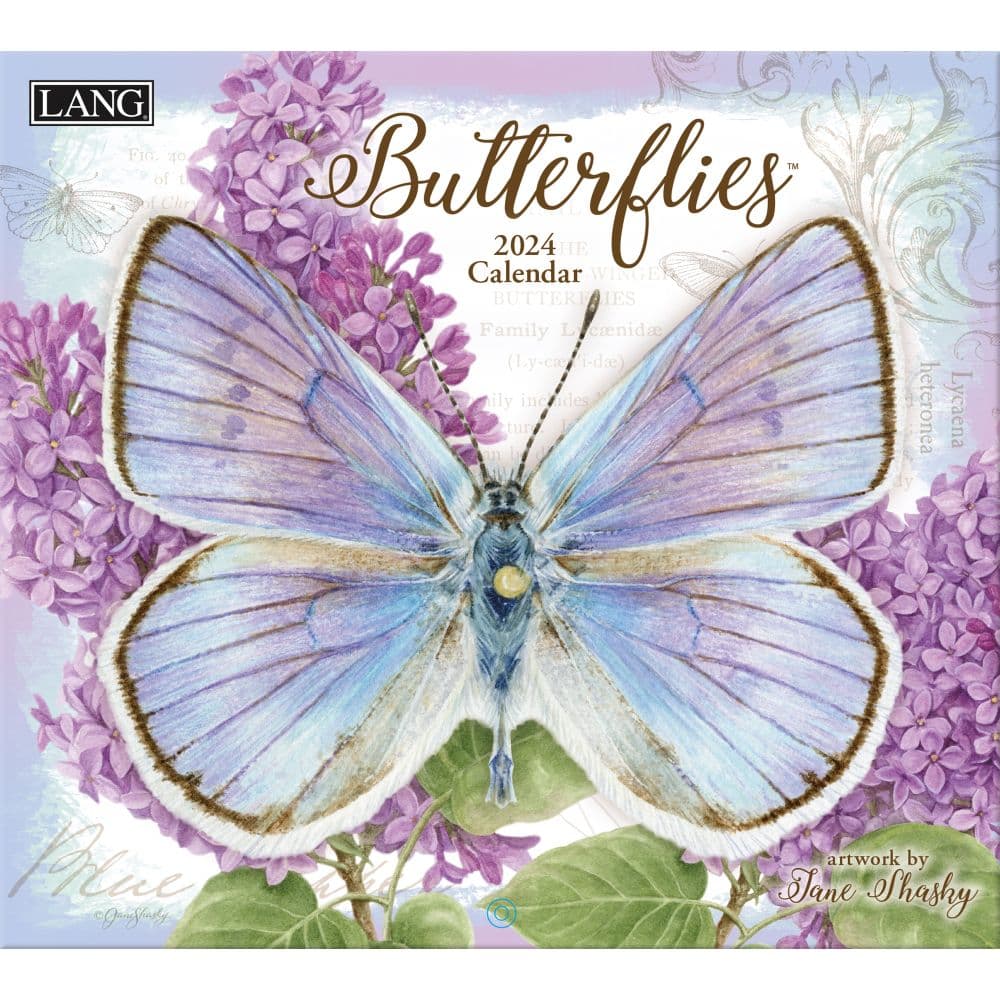 Butterflies Art 2024 Wall Calendar