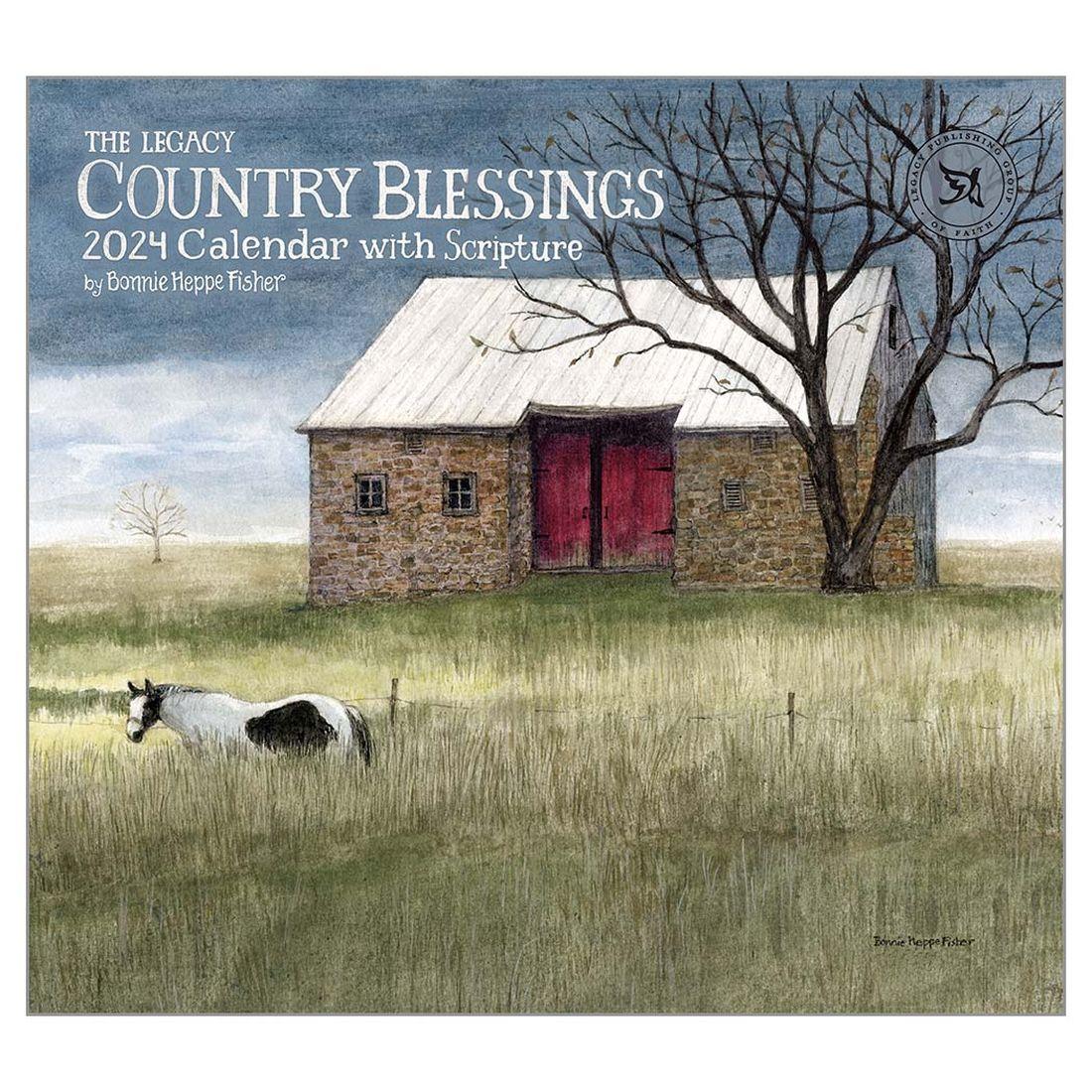 Country Blessings Fisher 2024 Wall Calendar