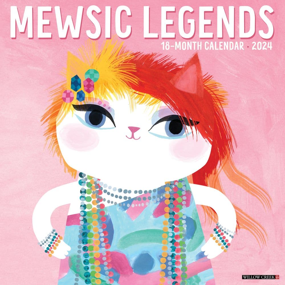 Mewsic Legends 2024 Wall Calendar