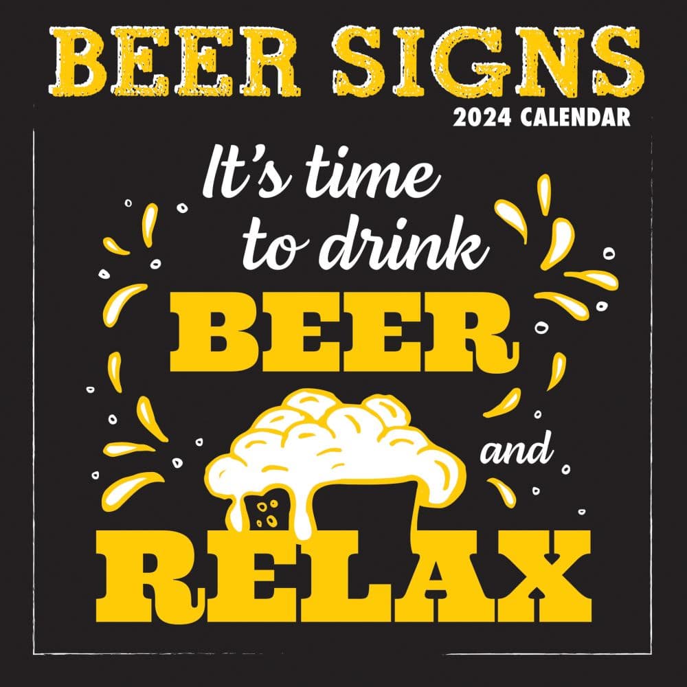 Beer Signs 2024 Wall Calendar