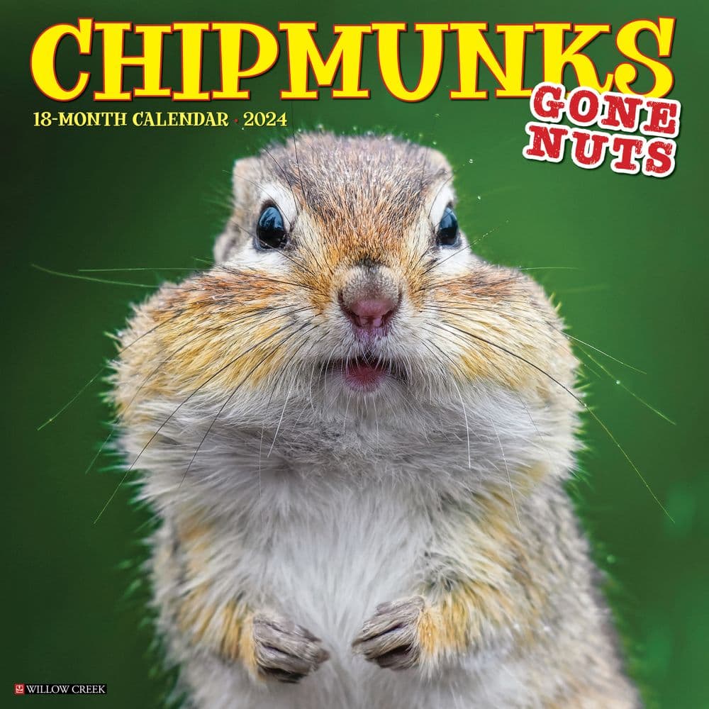 Chipmunks Gone Nuts 2024 Wall Calendar