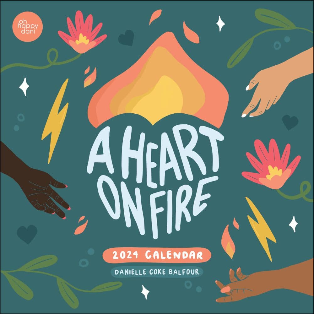 Heart on Fire 2024 Wall Calendar