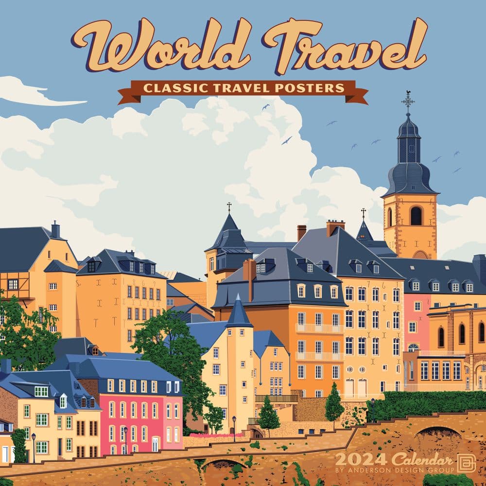 World Travel Art 2024 Wall Calendar