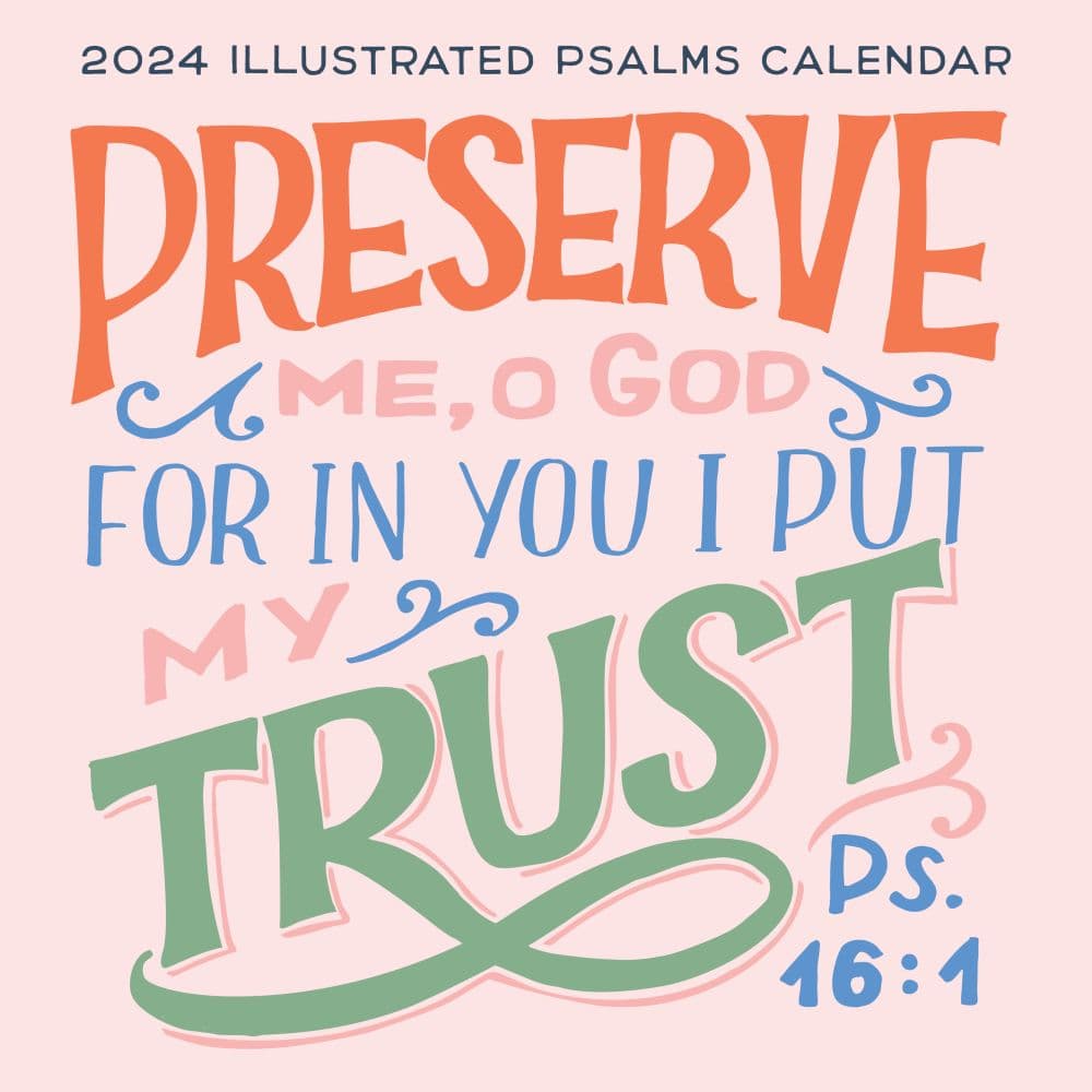 Illustrated Psalms 2024 Wall Calendar