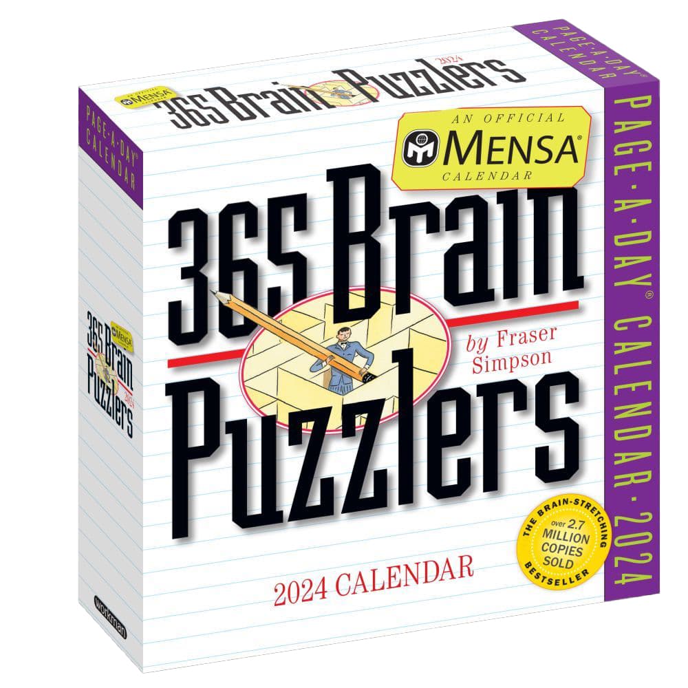 Mensa Brain Puzzlers 2024 Desk Calendar