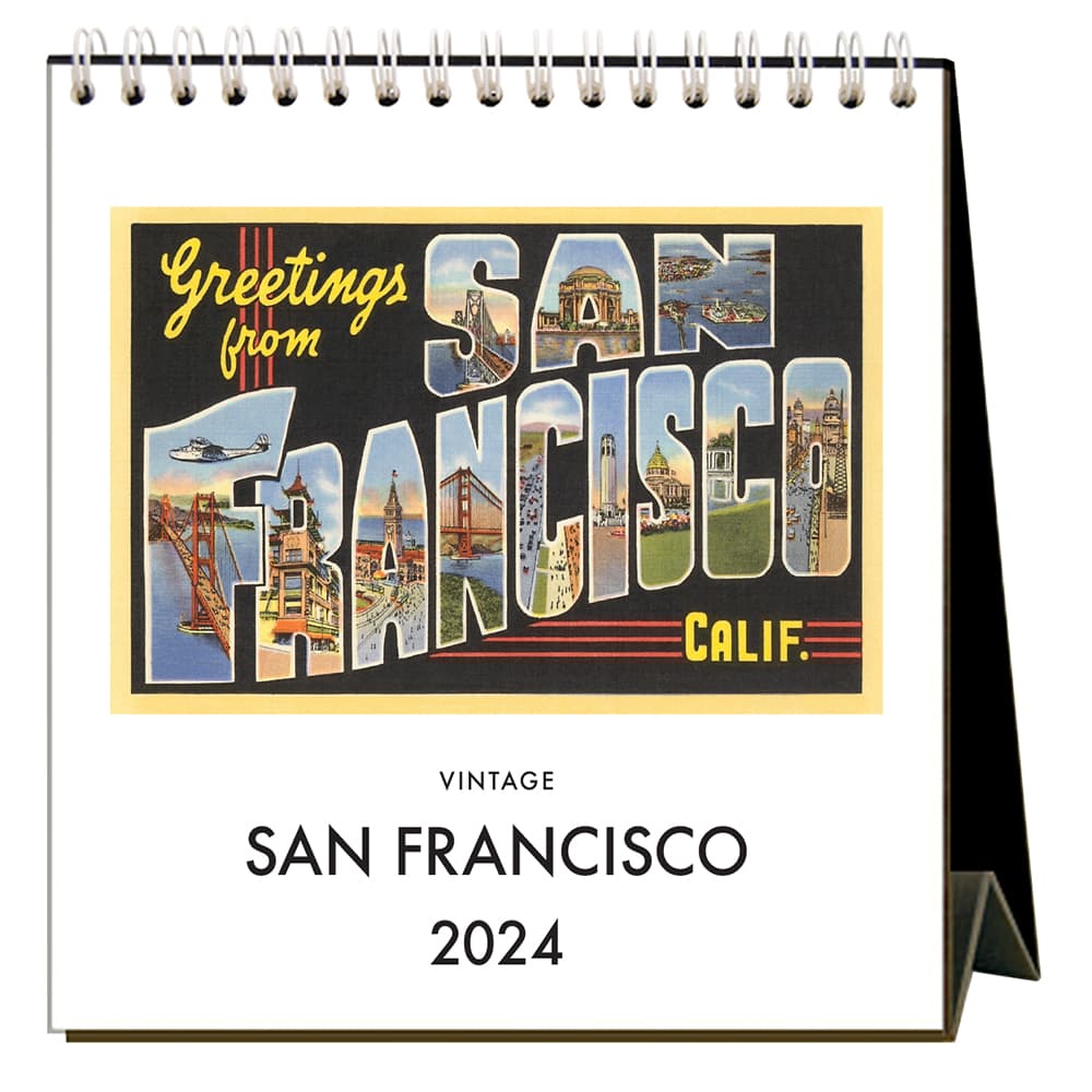 San Francisco Nostalgic 2024 Easel Desk Calendar