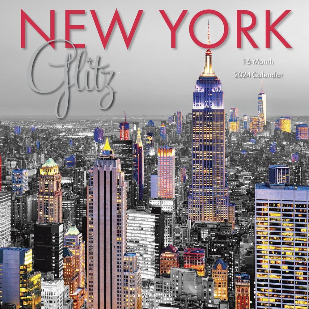 New York Glitz 2024 Wall Calendar