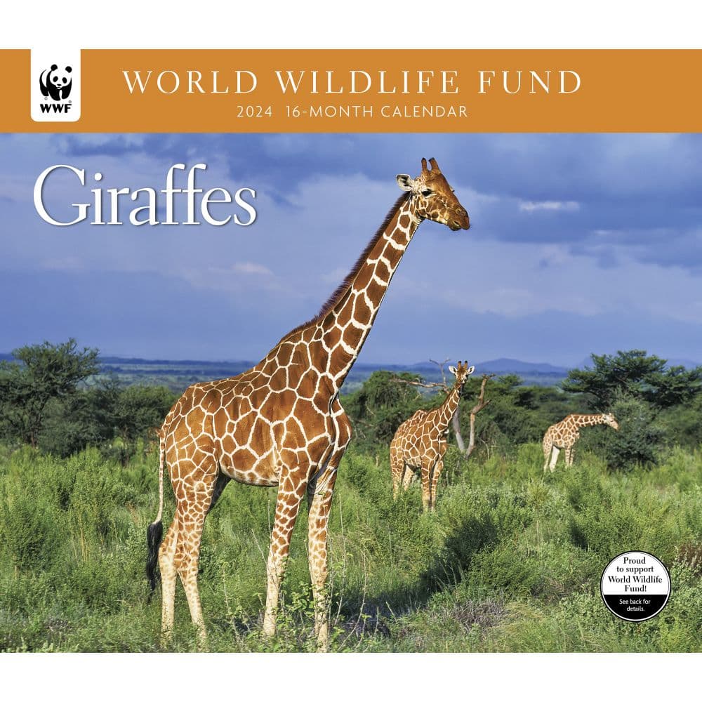 Giraffes WWF 2024 Wall Calendar