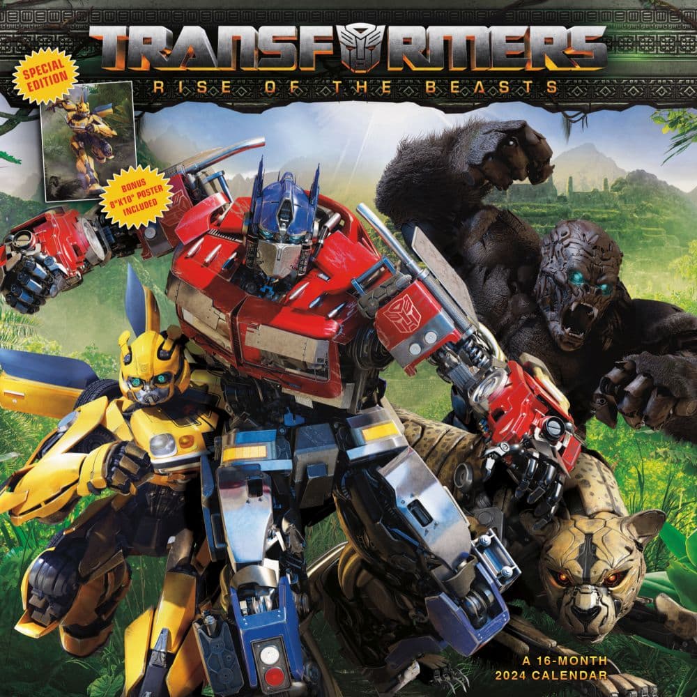 Transformers Rise 2024 Wall Calendar Exclusive with Print