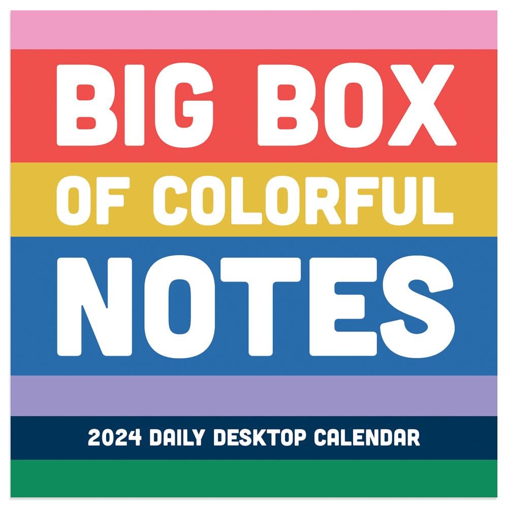 Big Box of Colorful Notes 2024 Desk Calendar