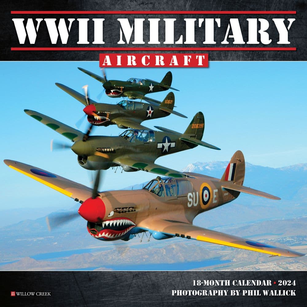 WWII Military Aircraft 2024 Mini Wall Calendar