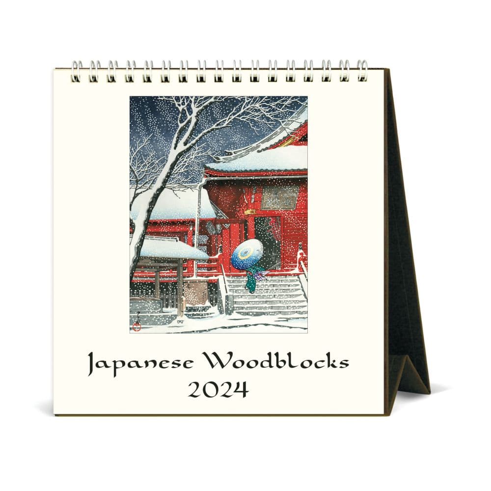 Japanese Woodblocks Art 2024 Easel Desk Calendar