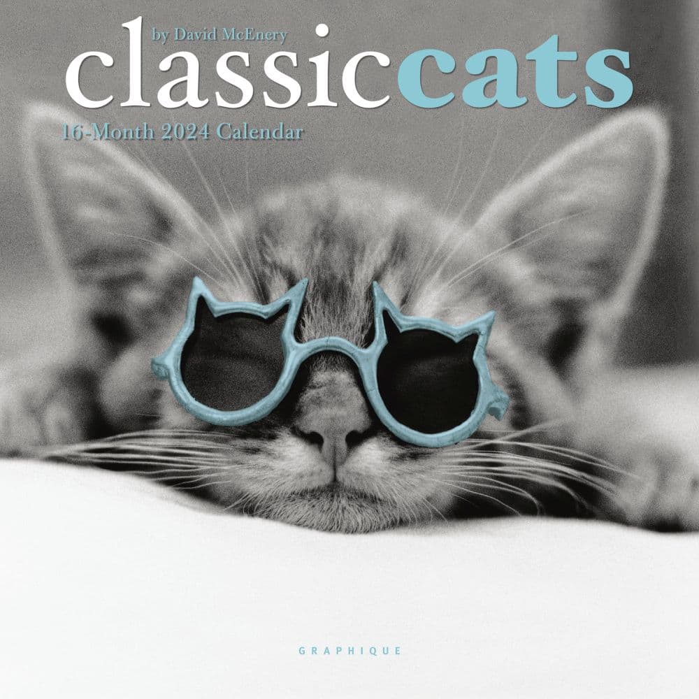 Classic Cats 2024 Mini Wall Calendar