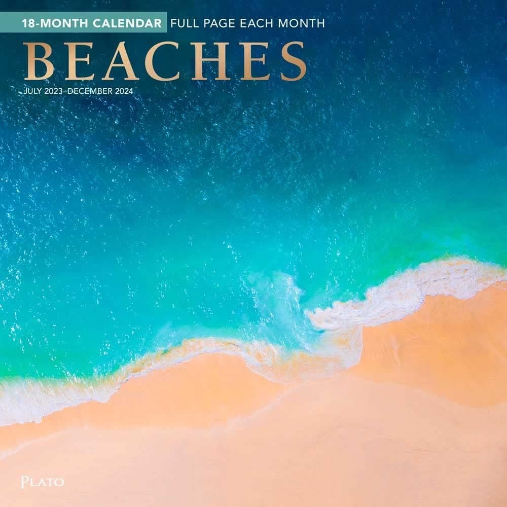 Beaches 18 Month Plato 2024 Wall Calendar