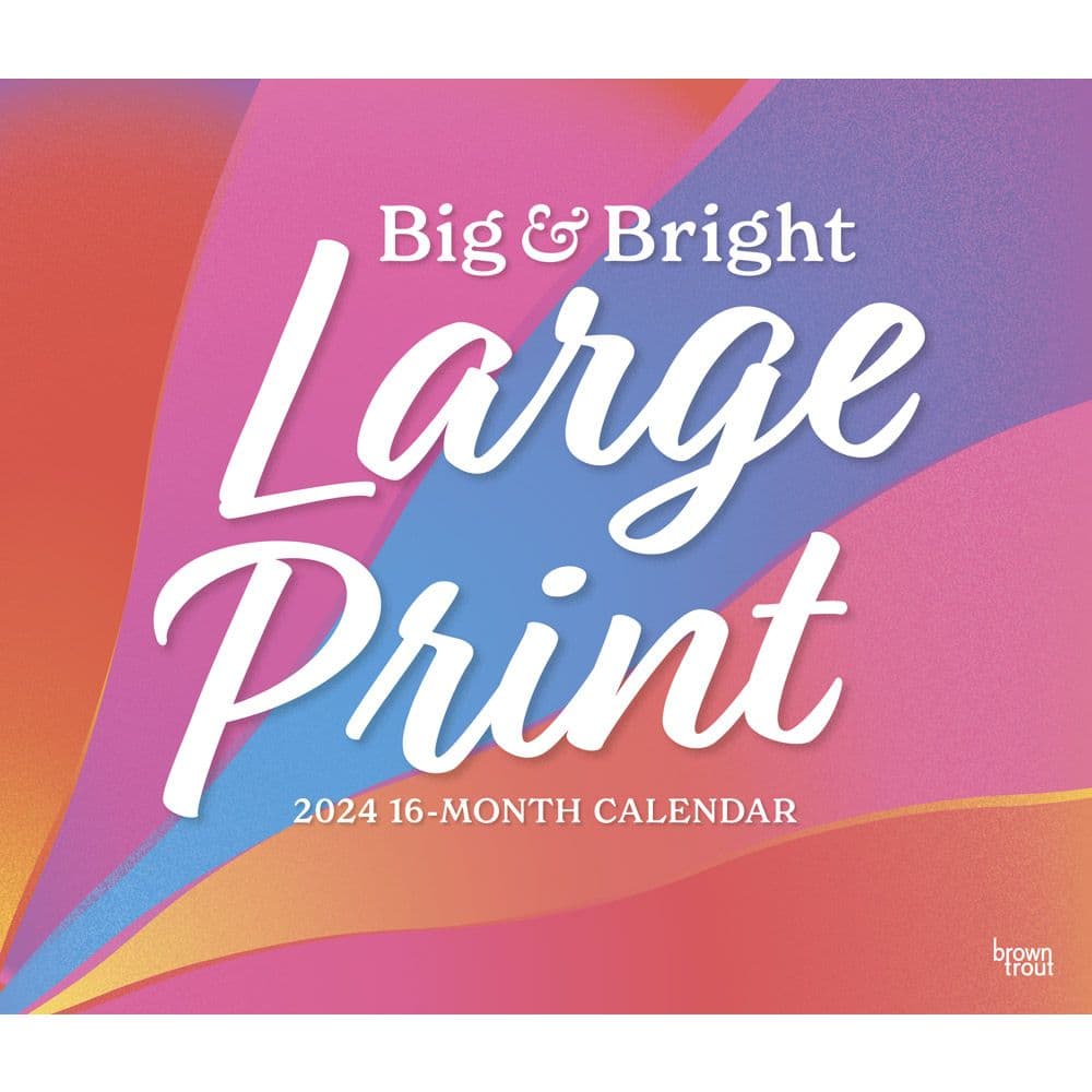 Big and Bright Large Print Deluxe 2024 Wall Calendar