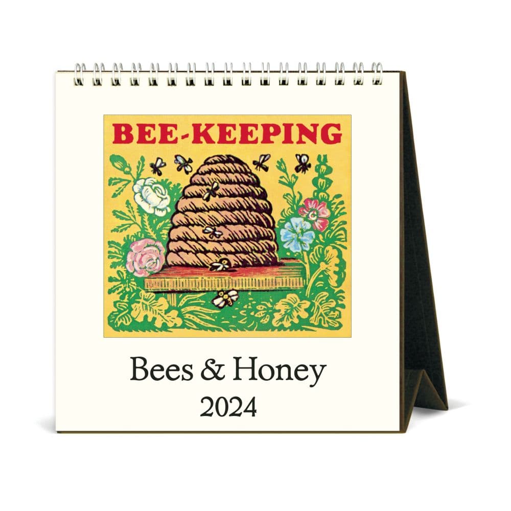 Bees 2024 Easel Desk Calendar