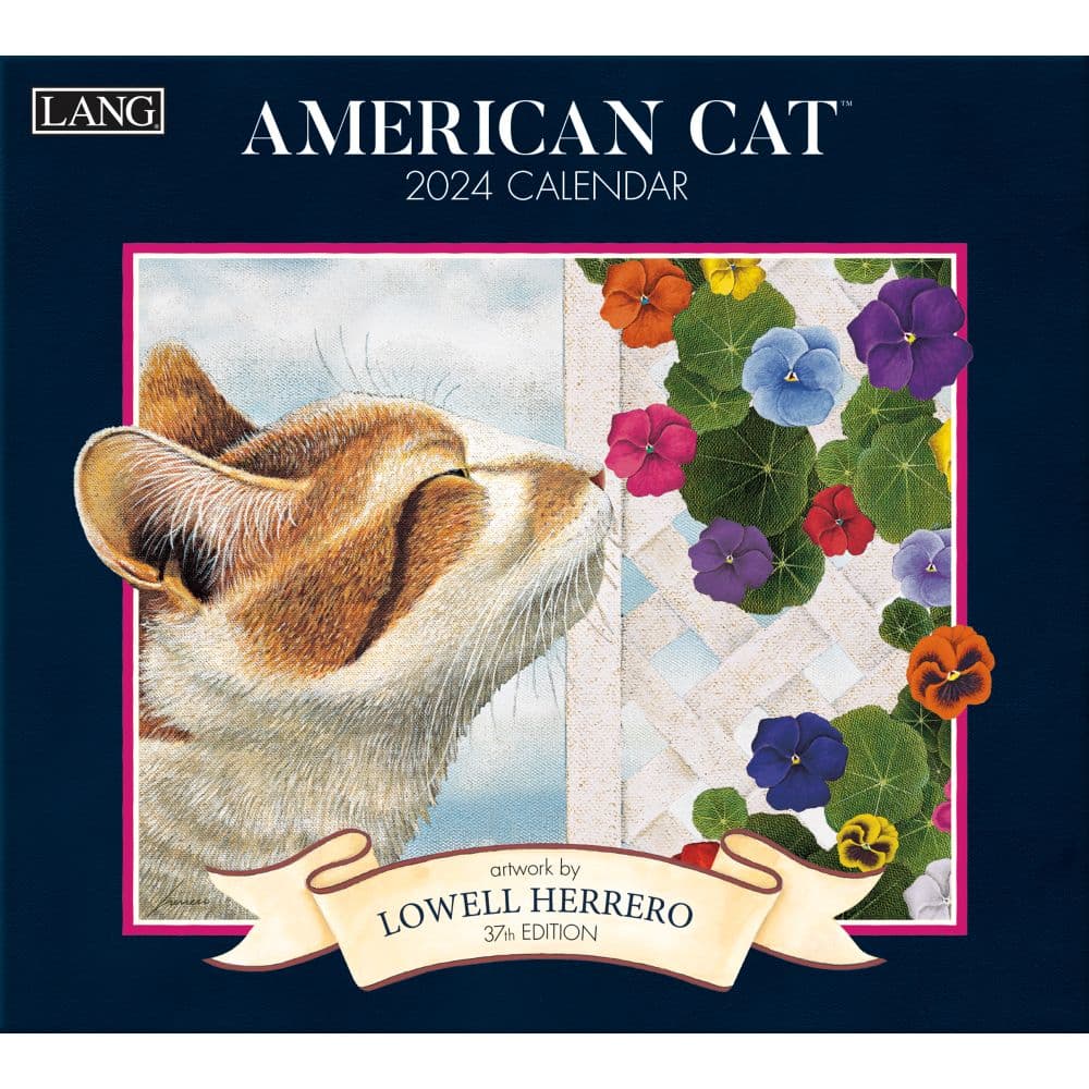 Illustrated Cats 2024 Wall Calendar